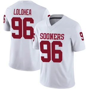 Siolaa Lolohea Oklahoma Sooners Men's Game Jordan Football Jersey - White