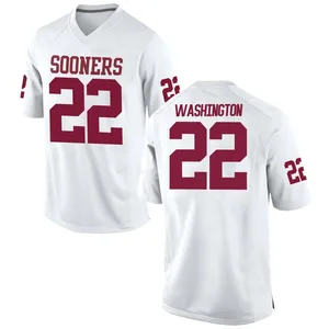 Trynae Washington Nike Oklahoma Sooners Youth Replica Football College Jersey - White