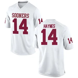 Trystan Haynes Nike Oklahoma Sooners Men's Game Football College Jersey - White