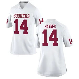 Trystan Haynes Nike Oklahoma Sooners Women's Replica Football College Jersey - White