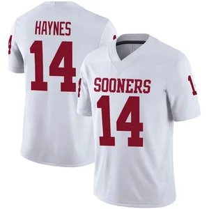 Trystan Haynes Oklahoma Sooners Men's Game Jordan Football Jersey - White