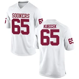 Ty Kubicek Nike Oklahoma Sooners Men's Game Football College Jersey - White