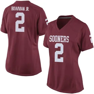 Women's Billy Bowman Jr. Nike Oklahoma Sooners Women's Game Crimson Football College Jersey