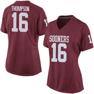 Women's Casey Thompson Nike Oklahoma Sooners Women's Game Crimson Football College Jersey