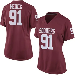 Women's Drew Heinig Nike Oklahoma Sooners Women's Replica Crimson Football College Jersey