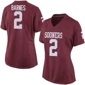 Women's Jovantae Barnes Nike Oklahoma Sooners Women's Game Crimson Football College Jersey