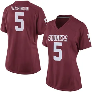 Women's Woodi Washington Nike Oklahoma Sooners Women's Game Crimson Football College Jersey