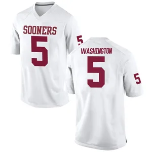 Woodi Washington Nike Oklahoma Sooners Youth Replica Football College Jersey - White