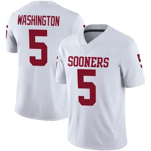 Woodi Washington Oklahoma Sooners Men's Game Jordan Football Jersey - White