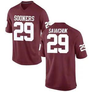 Youth Gabe Sawchuk Nike Oklahoma Sooners Youth Game Crimson Football College Jersey