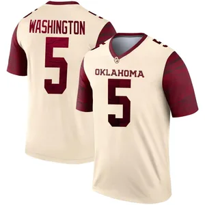 Youth Woodi Washington Oklahoma Sooners Youth Legend Jordan Natural Alternate Football Jersey